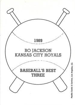 1989 Pacific Cards & Comics Baseball's Best Three (unlicensed) #NNO Bo Jackson Back