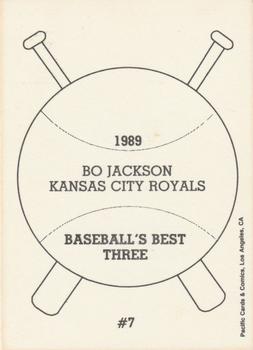 1989 Pacific Cards & Comics Baseball's Best Three (unlicensed) #7 Bo Jackson Back