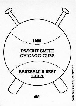1989 Pacific Cards & Comics Baseball's Best Three (unlicensed) #8 Dwight Smith Back