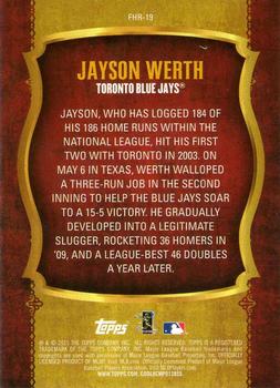2015 Topps - First Home Run (Series Two) #FHR-19 Jayson Werth Back
