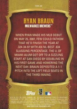 2015 Topps - First Home Run (Series Two) #FHR-26 Ryan Braun Back