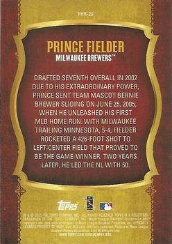2015 Topps - First Home Run (Series Two) #FHR-29 Prince Fielder Back