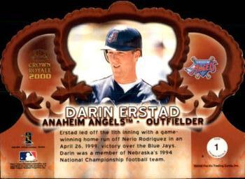 2000 Pacific Crown Royale - Red #1 Darin Erstad  Back