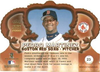 2000 Pacific Crown Royale - Red #23 Pedro Martinez  Back