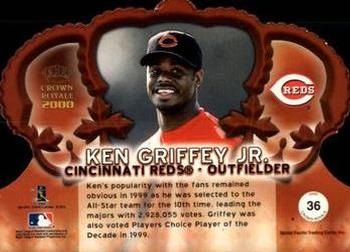2000 Pacific Crown Royale - Red #36 Ken Griffey Jr.  Back