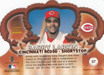 2000 Pacific Crown Royale - Red #37 Barry Larkin  Back