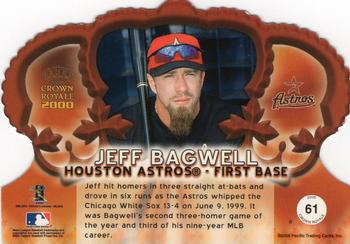 2000 Pacific Crown Royale - Red #61 Jeff Bagwell  Back