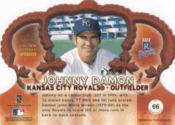 2000 Pacific Crown Royale - Red #66 Johnny Damon  Back