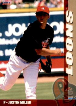 2009 Choice Great Lakes Loons #10 Justin Miller Front