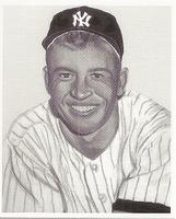 1995 JSW All-Stars '48 Bowman B&W (Unlicensed) #NNO Mickey Mantle Front
