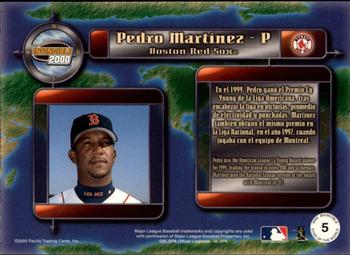 2000 Pacific Invincible - Eyes of the World #5 Pedro Martinez  Back