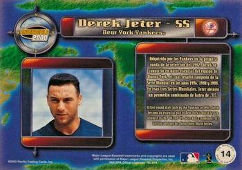 2000 Pacific Invincible - Eyes of the World #14 Derek Jeter  Back