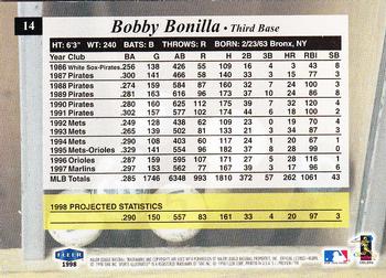 1998 Sports Illustrated #14 Bobby Bonilla Back