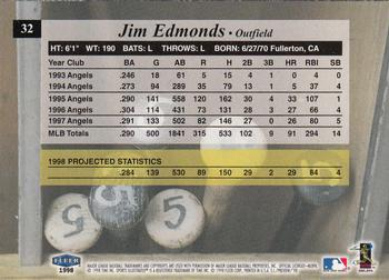 1998 Sports Illustrated #32 Jim Edmonds Back