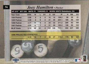 1998 Sports Illustrated #56 Joey Hamilton Back