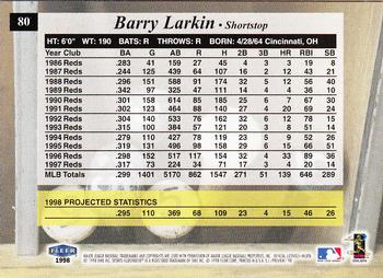 1998 Sports Illustrated #80 Barry Larkin Back