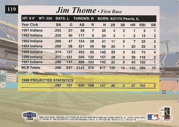 1998 Sports Illustrated #119 Jim Thome Back