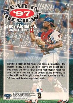 1998 Sports Illustrated #190 Sandy Alomar, Jr. Back