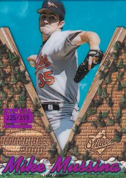 2000 Pacific Invincible - Holographic Purple #19 Mike Mussina  Front