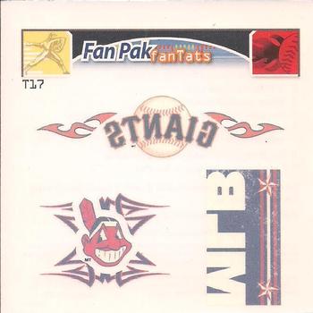 2009 Enterplay MLB Fan Pak - Temporary Tattoos #T17 Giants Logo / Indians Logo Front