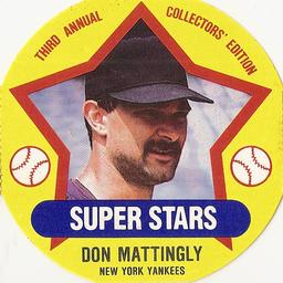 1989 Super Stars Discs #1 Don Mattingly Front