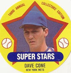 1989 Super Stars Discs #2 David Cone Front