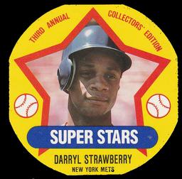 1989 Super Stars Discs #5 Darryl Strawberry Front