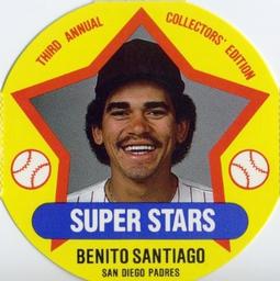 1989 Super Stars Discs #9 Benito Santiago Front