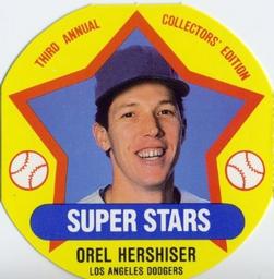 1989 Super Stars Discs #10 Orel Hershiser Front