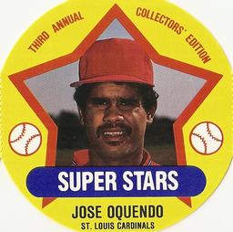 1989 Super Stars Discs #19 Jose Oquendo Front