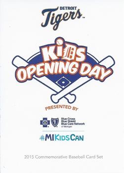 2015 Detroit Tigers Kids Opening Day #NNO Kids Opening Day Front