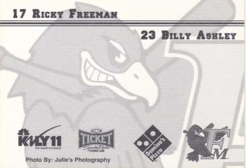 2000 Fargo-Moorhead RedHawks #NNO Ricky Freeman / Billy Ashley Back
