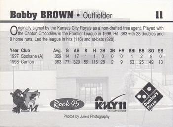 1999 Fargo-Moorhead RedHawks #NNO Bobby Brown Back