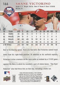 2008 Upper Deck First Edition - Factory Set #166 Shane Victorino Back