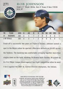 2008 Upper Deck First Edition - Factory Set #271 Rob Johnson Back