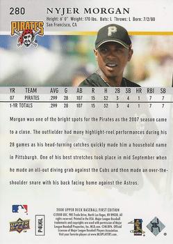2008 Upper Deck First Edition - Factory Set #280 Nyjer Morgan Back