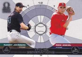 2000 Pacific Omega - MLB Generations #3 Randy Johnson / Rick Ankiel  Front