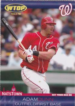 2009 Washington Nationals Inside Pitch Program Cards #13 Adam Dunn Front