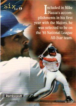 1996 Rembrandt Ultra-Pro Mike Piazza #6 Mike Piazza Front