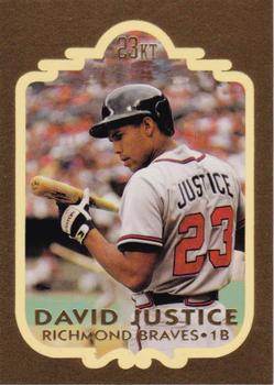 1992 Bleachers 23KT David Justice #3 David Justice Front