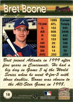 2000 Pacific Paramount - Gold #18 Bret Boone Back