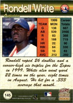 2000 Pacific Paramount - Gold #145 Rondell White Back