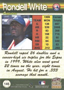 2000 Pacific Paramount - Holo-Gold #145 Rondell White  Back