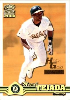 2000 Pacific Paramount - Holo-Gold #173 Miguel Tejada  Front