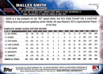 2016 Topps Pro Debut #7 Mallex Smith Back