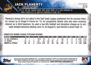 2016 Topps Pro Debut #59 Jack Flaherty Back