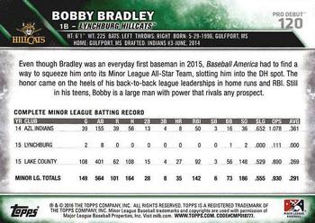 2016 Topps Pro Debut #120 Bobby Bradley Back