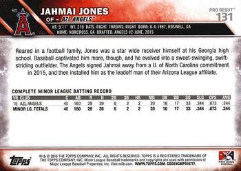 2016 Topps Pro Debut #131 Jahmai Jones Back