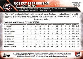 2016 Topps Pro Debut #146 Robert Stephenson Back