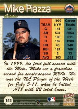 2000 Pacific Paramount - Holo-Green #153 Mike Piazza  Back